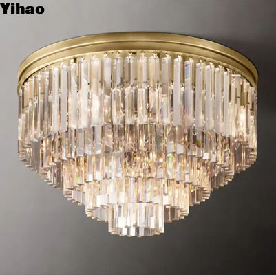ซื้อ E12 / Candelabra Art คริสตัล โมเดิร์น ทองแดง ไฟเพดาน AC 85V-265V การผลิตออนไลน์