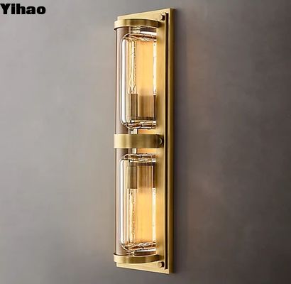 ซื้อ โคมไฟผนังตกแต่งกระจก K9 2 โคมไฟผนังเหล็กทอง 40W การผลิตออนไลน์