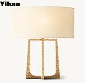 ซื้อ โคมไฟโต๊ะ LED แบบบ้านไม้แบบบ้านไร่ด้วยรางผ้าใบขาว การผลิตออนไลน์
