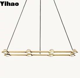 ซื้อ ห้องอาหารโบราณ สีทองแดง โคมไฟบ้านนา ไฟเพดาน 110V-220V การผลิตออนไลน์