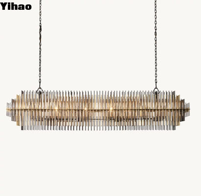 ซื้อ ทองเหลือง กระจกแขวน ดํา LED โฟยเออร์ วงจรแสง Chrome ปลาย 60 วัตต์ การผลิตออนไลน์