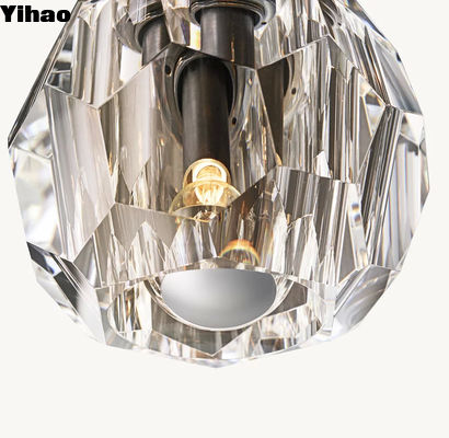 ซื้อ กระจกใส แสงเพดานขนาดเล็ก Flushmount พร้อมครีสตอลและทองแดงที่ติดตั้ง การผลิตออนไลน์