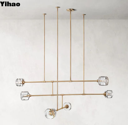 12'L ห้องนอนทองแดง Multi Arm Ceiling Light Support OEM ODM