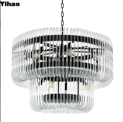 วิลล่าฮอลล์ LED อาร์ทเดโกโมเดิร์น รอบออกแบบ คริสตัลแชลเลียร์สําหรับโรงแรม บ้าน ห้องนั่งเล่น