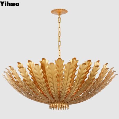 Custom Large Hampton Brass Crystal Chandelier พร้อมรับประกัน 5 ปีและปรับความสูงสําหรับห้องนั่งเล่น ห้องนอน ห้องครัว
