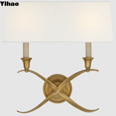 โคมไฟผนังทองแดงที่ทําด้วยมือ มีแสงขาวอบอุ่น 2700K และการออกแบบที่ทันสมัยสําหรับห้องนั่งเล่น