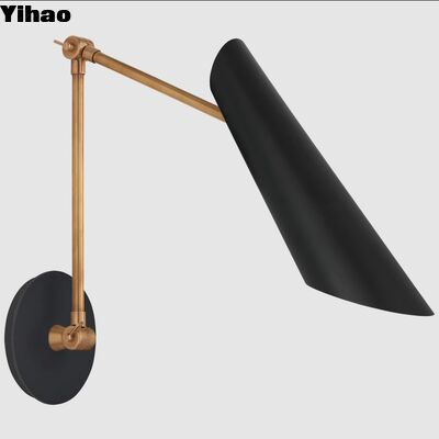 โคมไฟผนังทองแดงที่ทันสมัย มีแสงขาวอบอุ่น 2700K และอายุการใช้งาน 30000 ชั่วโมงสําหรับห้องนั่งเล่น